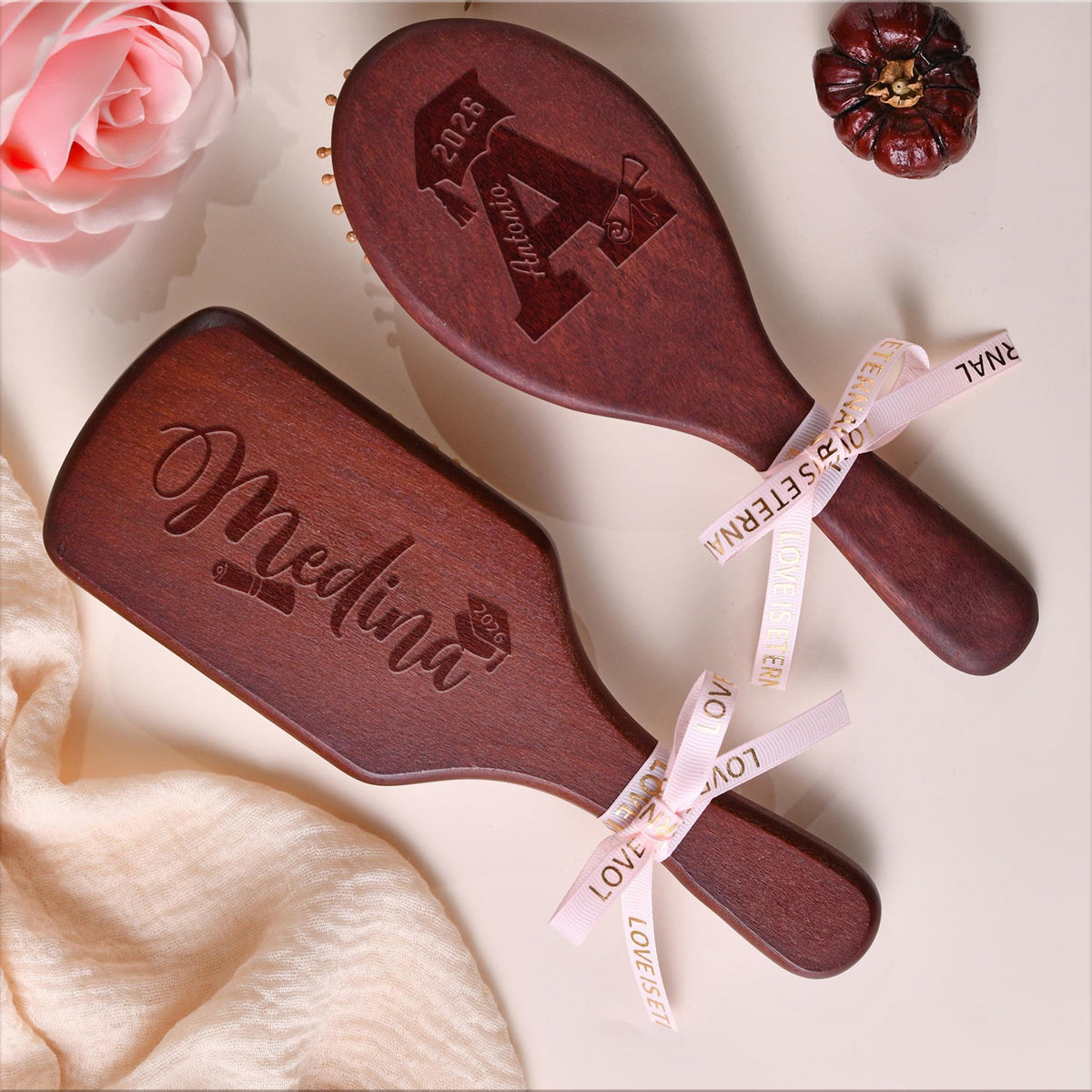 Personalized Graduation Gift Engraved Bamboo Comb Gift For Family, Lover LM32 897535