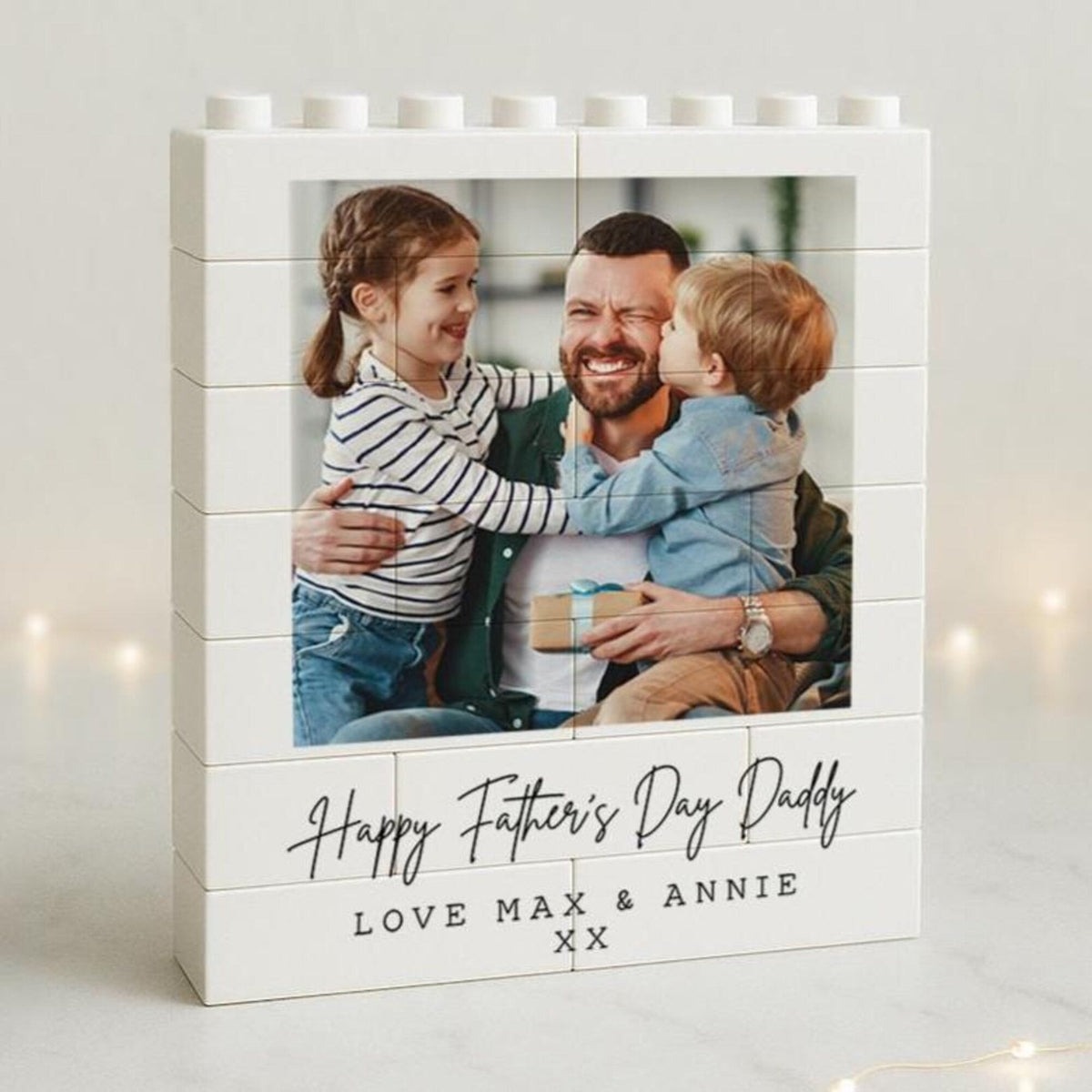 Personalised Photo Father's Day Building Brick Block Gift For Dad, Father's Day HO82 902544