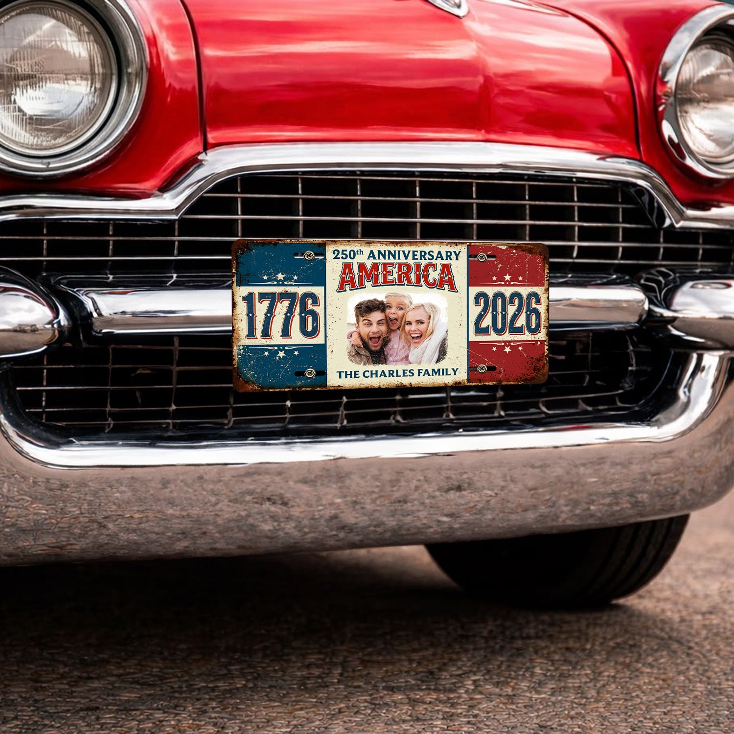 Custom Photo 1776-2026 250th Anniversary USA License Plate HO82 902110