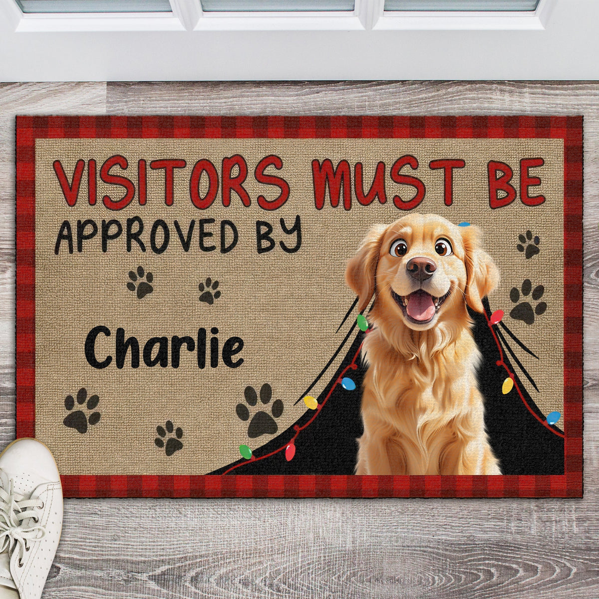 Custom 3D Cute Dog Visitors Mus Be Approved By Dog Personalized Doormat HA75 898186