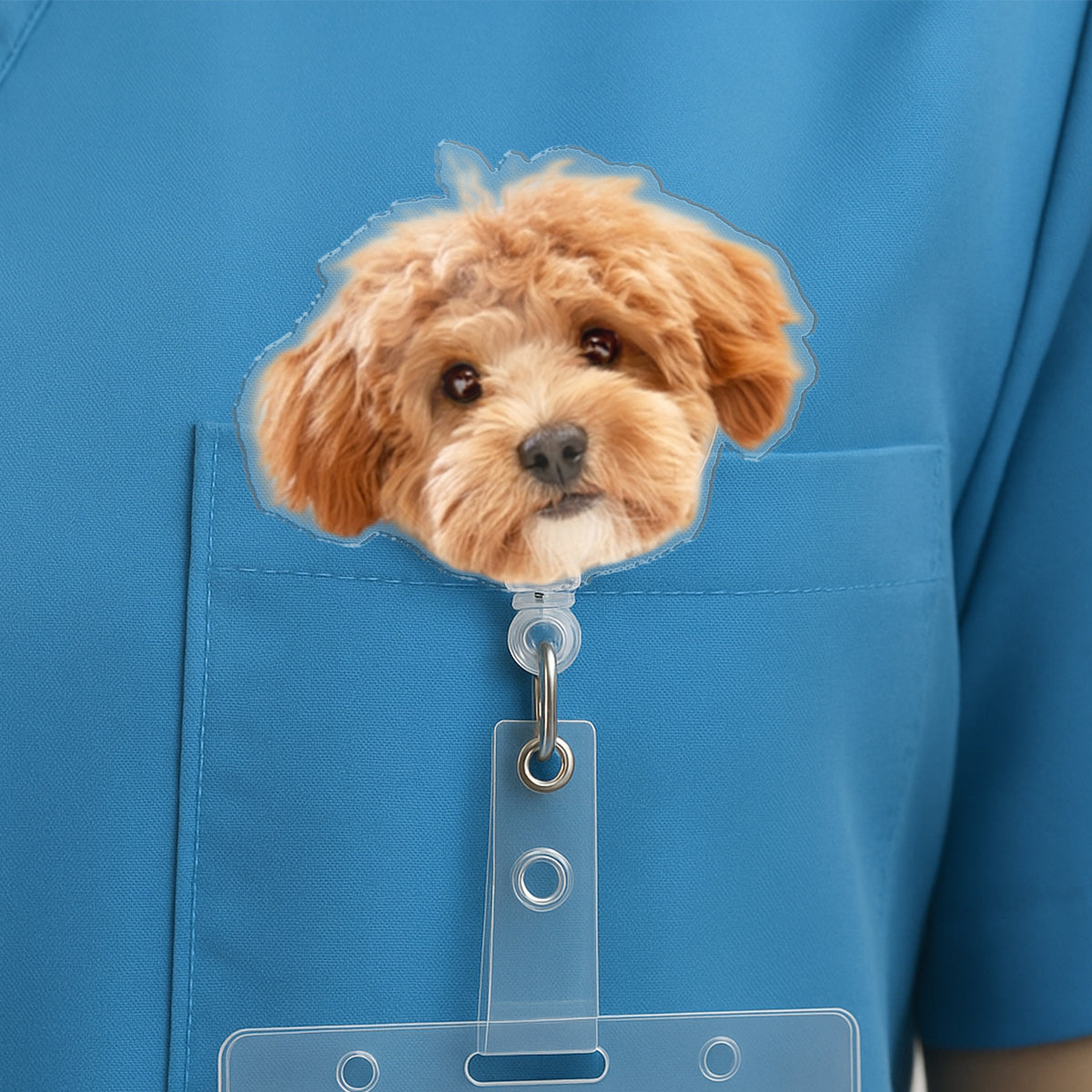 Custom Cute Dog Face Acrylic Badge Reel CH07 911150