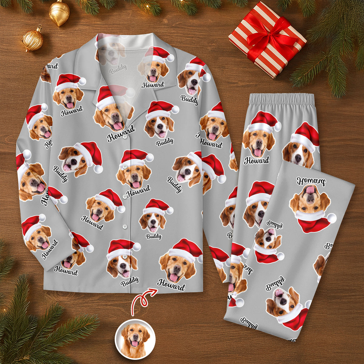 Custom Dog Photo Personalized Cute Puppy Pajamas CH07 899670