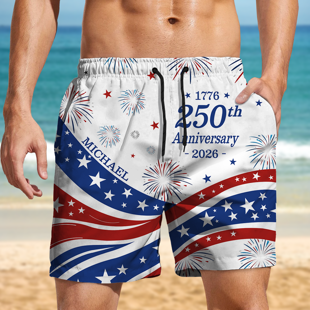 Custom Name America 250 Years Anniversary 1776-2026 Beach Shorts HO82 901872