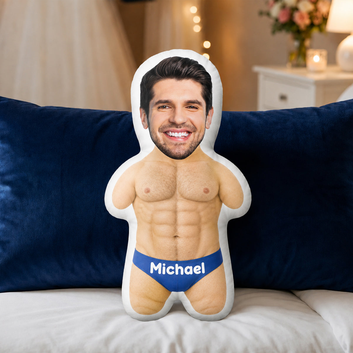 Custom Photo Minime Pillow Tummy Guy Shaped Pillow For Her TH10 170425