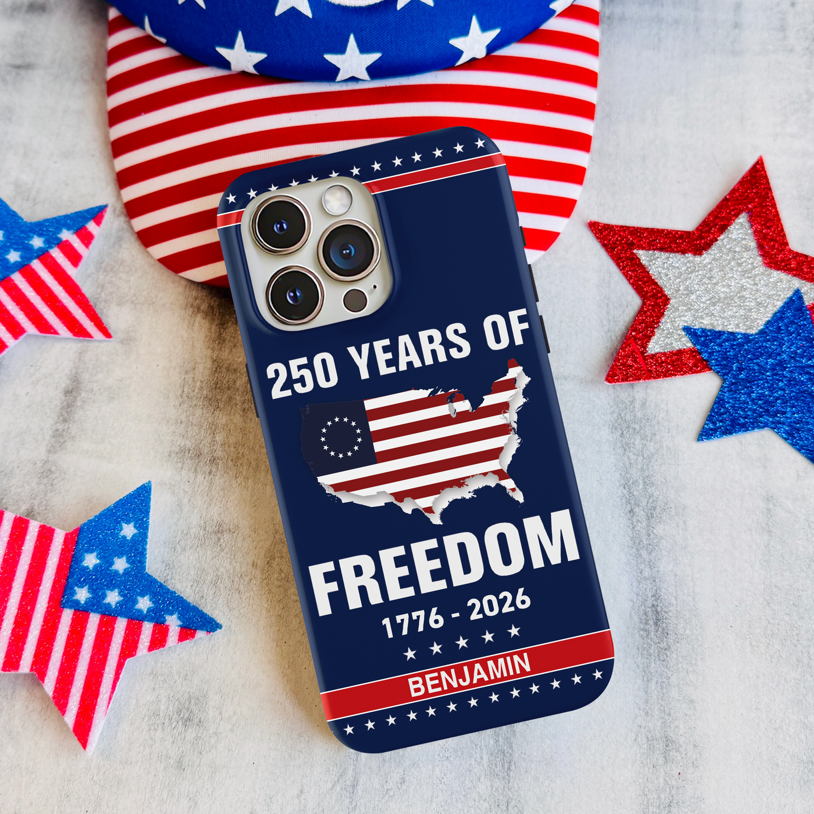 Custom Name 250 Years Of Freedom Phone Case HA75 920206