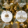 Personalised Cotton Anniversary 2 Sided Ceramic Ornament, Cotton Wedding Anniversary Gift LM32 670063