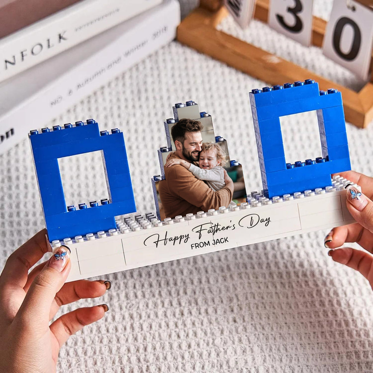 Custom Photo Happy Father's Day Building Brick Blocks - Personalized Gift for Dad CH07 911576