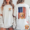Custom Photo America Flag Dog Back & Front Comfort Shirt Gift For Dog Lover TH10 169367