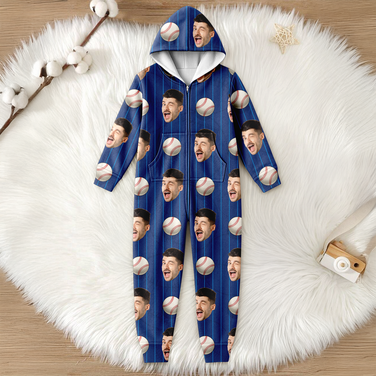 Custom Photo And Name Sport Baseball Onesie Pajamas HO82 903706