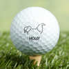 Dog Ears Line Art With Custom Name - Personalized Golf Ball Stamp Box HA75 921972