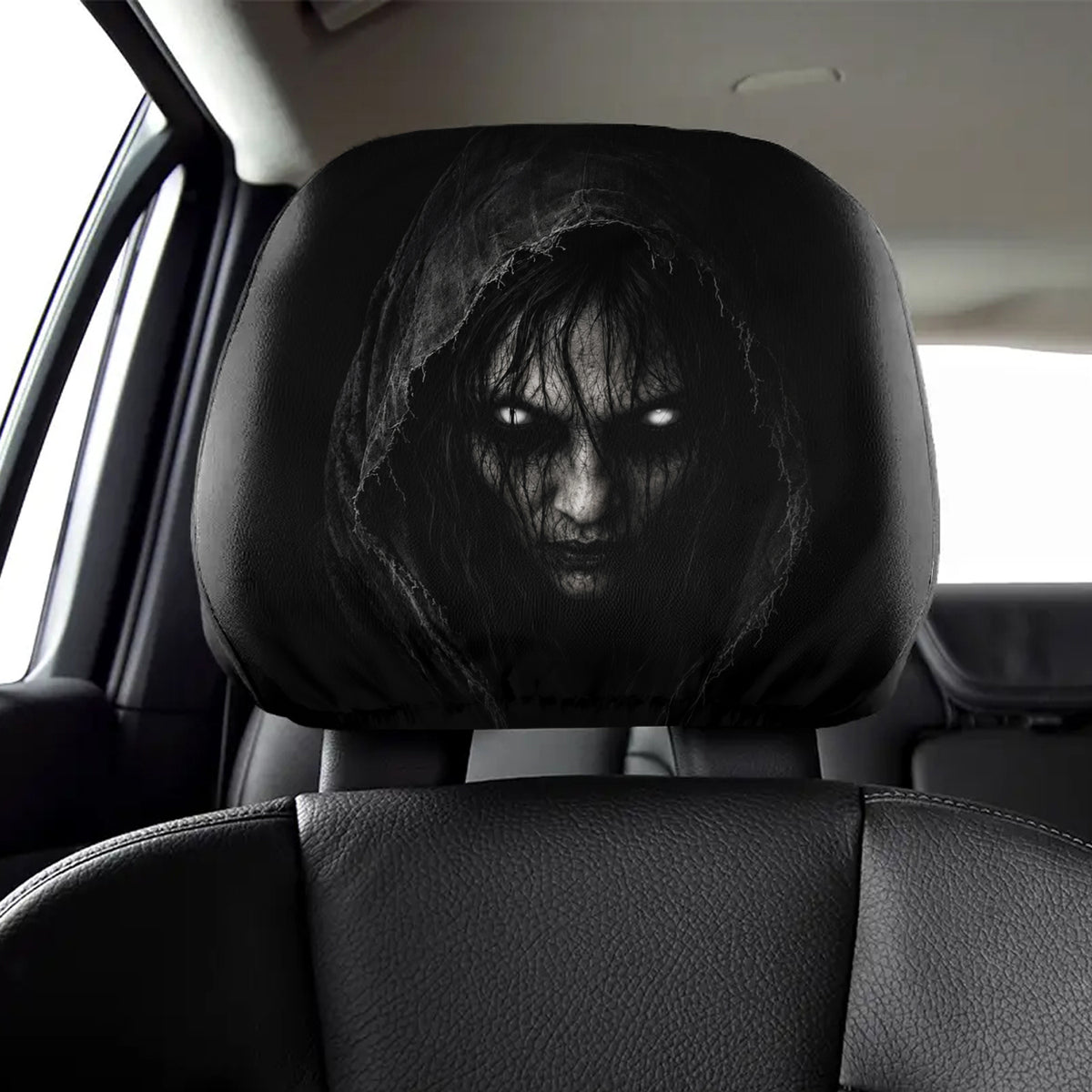 Funny Headrest Covers for Cars – Spooky Halloween Christmas Car Seat Accessories, Universal Fit for a Joyful Road Trip HO82 903194