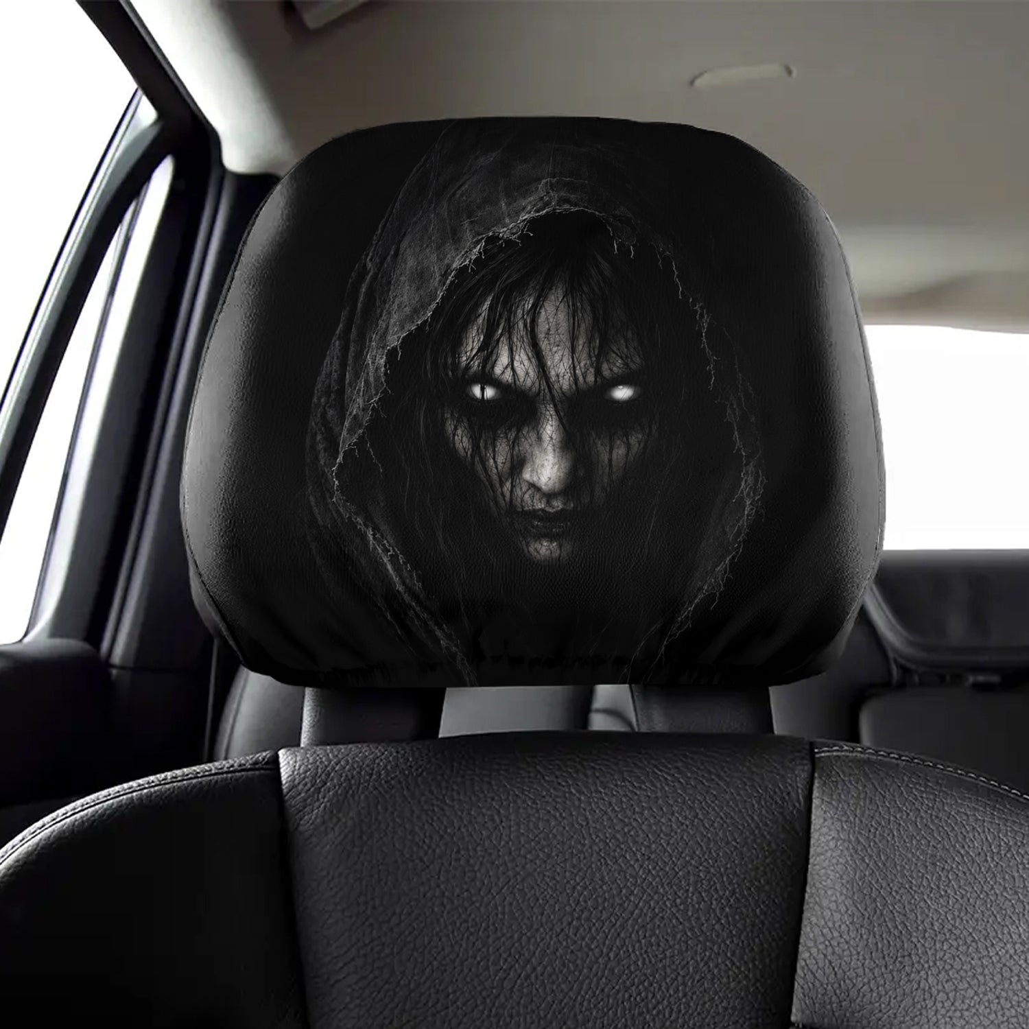 Funny Headrest Covers for Cars – Spooky Halloween Christmas Car Seat Accessories, Universal Fit for a Joyful Road Trip HO82 903194