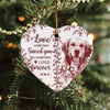 Custom Photo Dog Cat Memorial Heart Shaped Ceramic Ornament HA75 919454