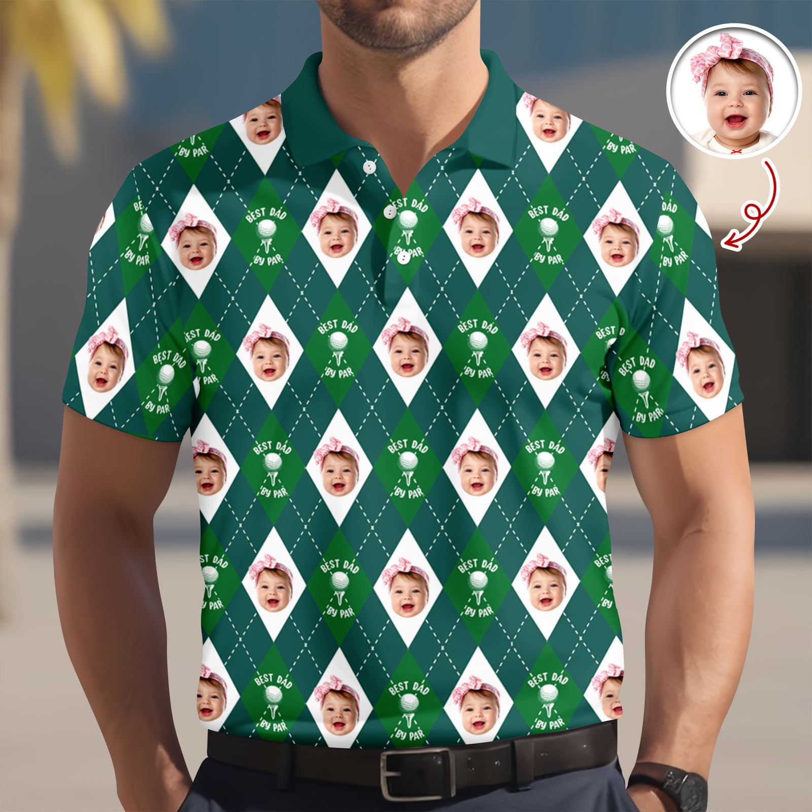 Custom Photo Golf Dad Polo Gift For Golfer HO82 901100