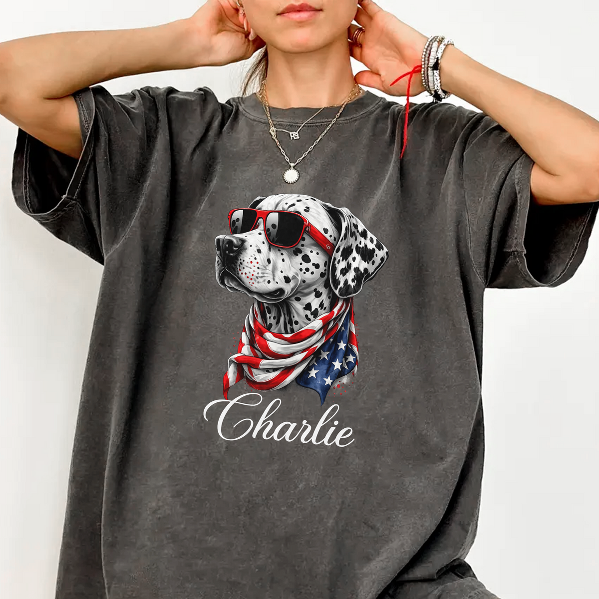Custom Photo Patriotic American Dog Portrait Comfort Shirt LM32 897953