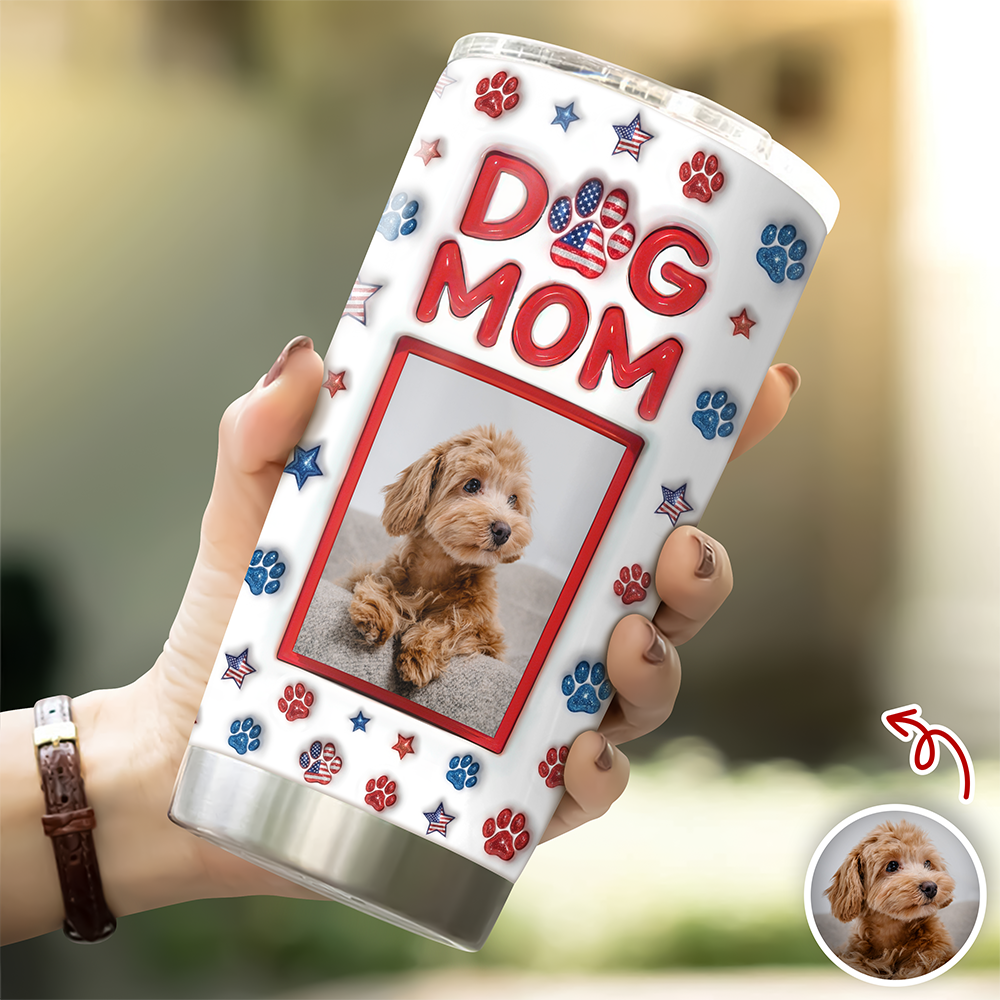 Custom Photo Dog Personalized 3D Inflated Effect Fat Tumbler Gift for Dog Lovers HA75 920402