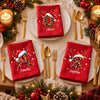Personalized Letter Name Christmas Reusable Cotton Napkin HO82 903722