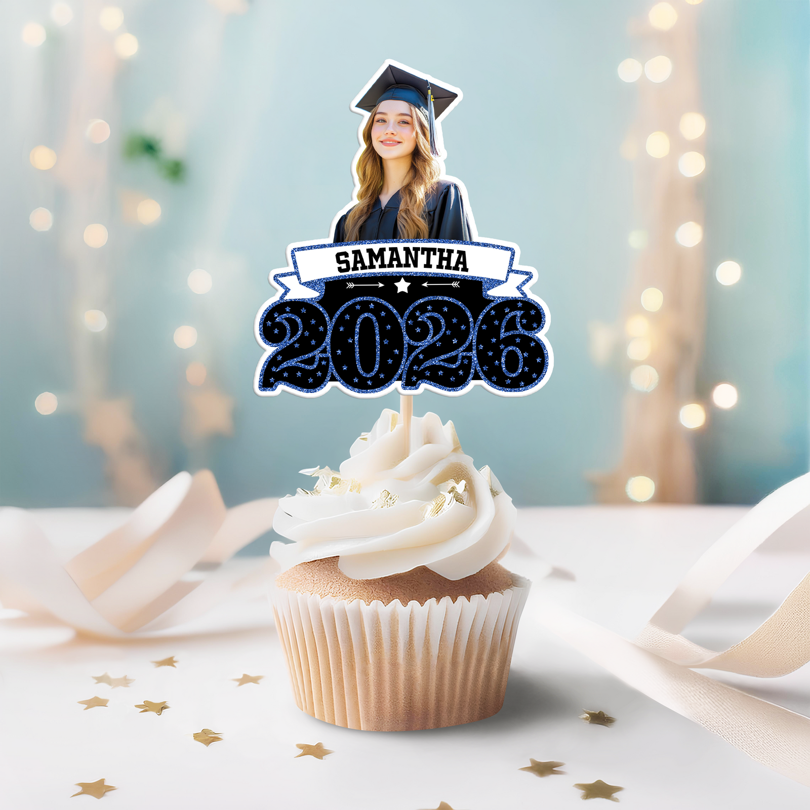 Custom Photo Congrats Graduation Cupcake Topper - Graduation Party Decor for Graduates HO82 901452