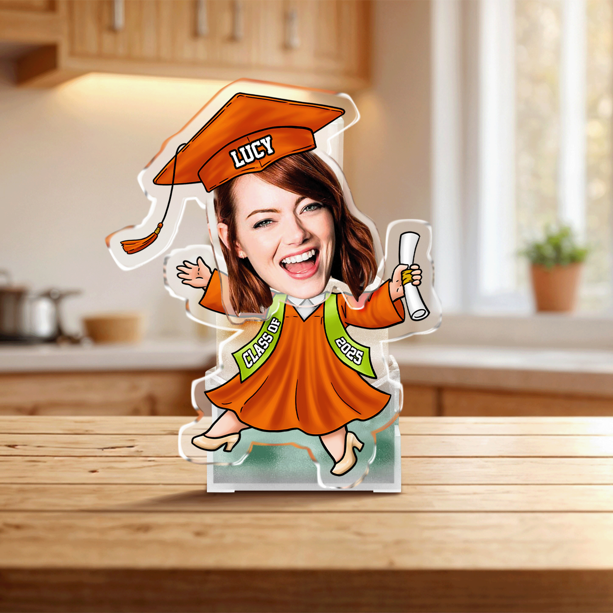 Custom Funny Face Class of 2025 Graduation Decoration Shaking Head HO82 893814