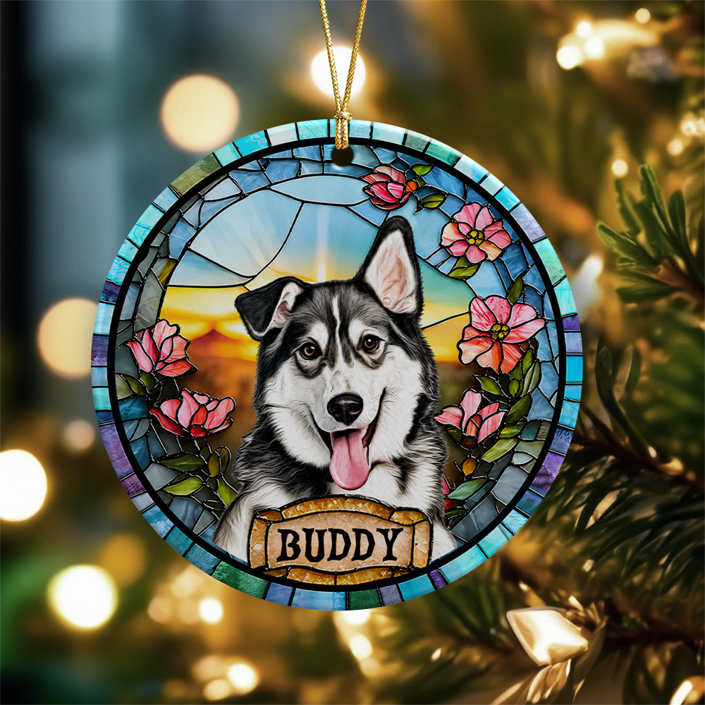 Personalized Dog Portrait Ceramic Ornament - Personalized Gift For Dog Lovers HO82 903324