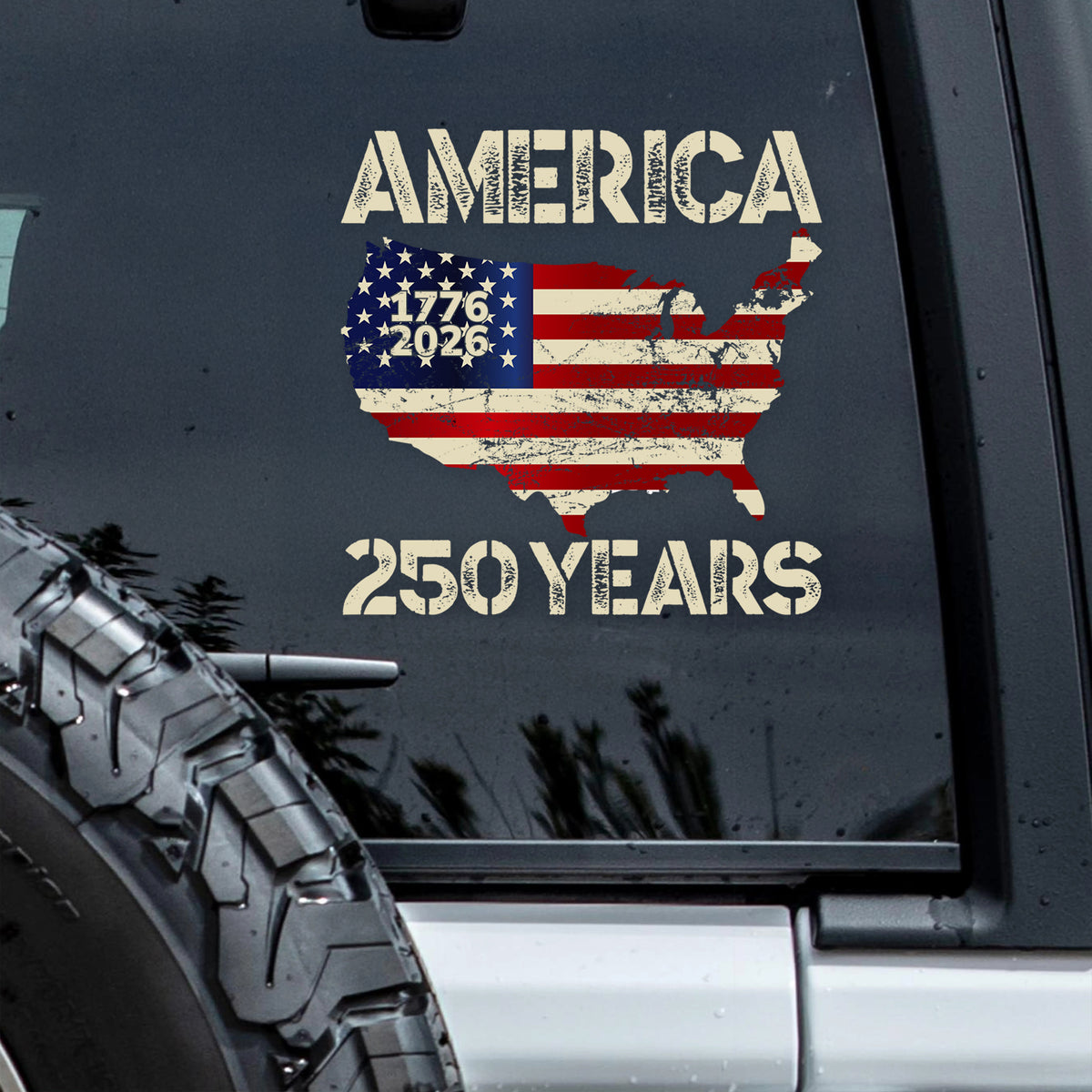 America 1776 - 2026 250 Years Car Window Decal Sticker HA75 898138