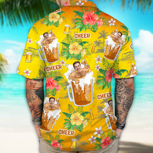 Custom Photo Beer Man Hawaiian Shirt Summer Gift For Beer Lovers CH07 895294