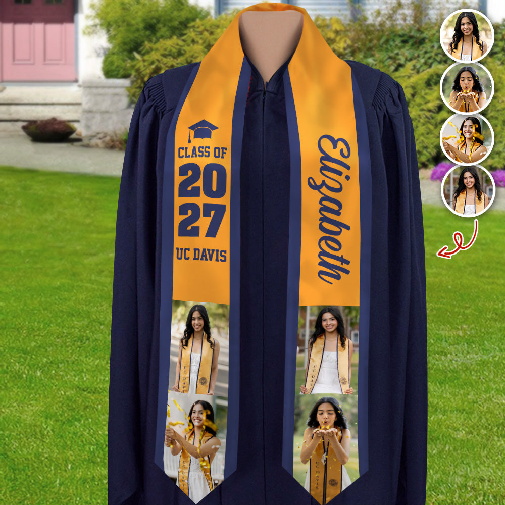 Custom Photo Class of 2026 Stoles For Gradution Day TH10 898649