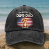 Custom Photo The American Dog Dad Dog Mom Washed Denim Baseball Cap TH10 894115