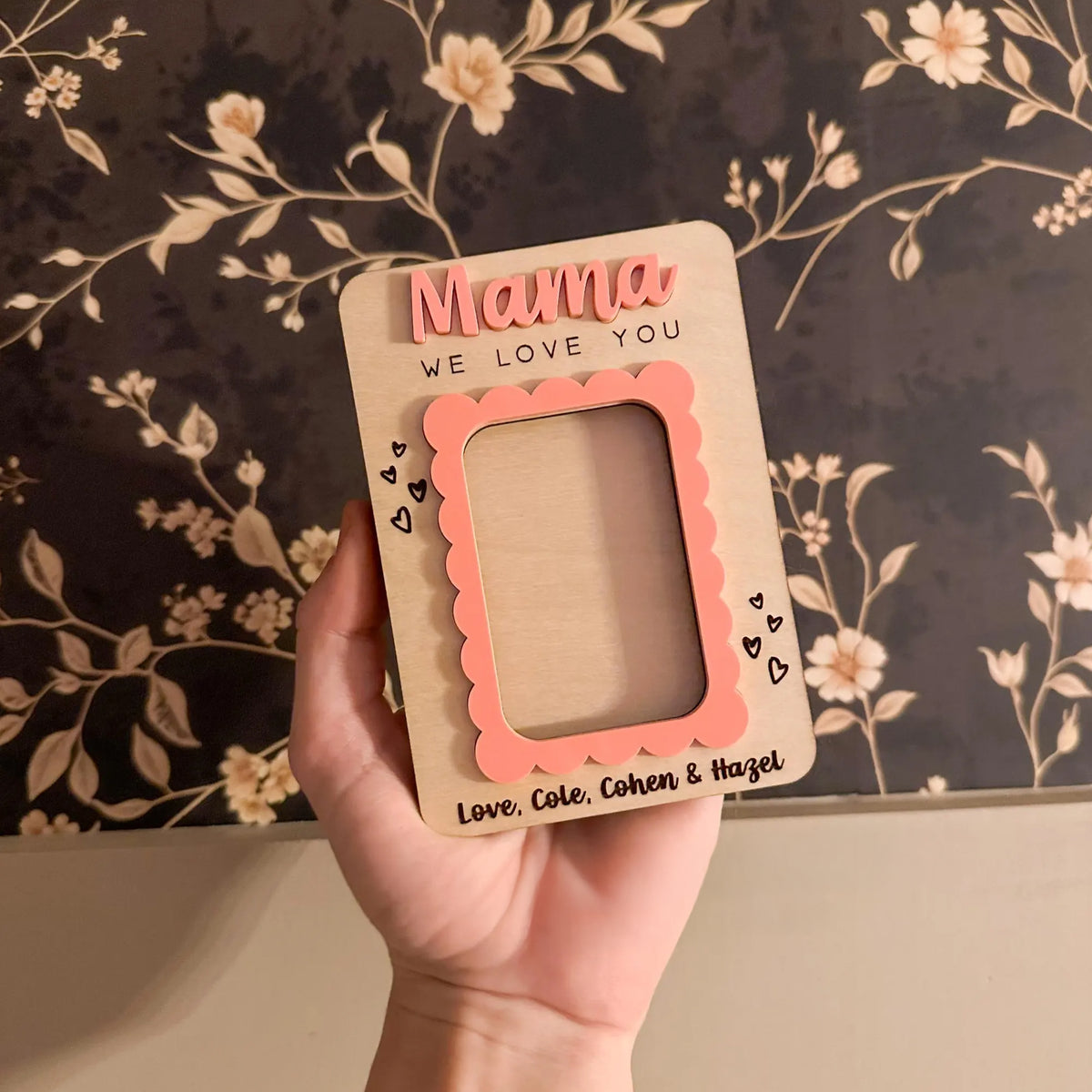 Personalized Love You Photo Wooden Magnet - Gift For Mom, Mother's Day HO82 902010