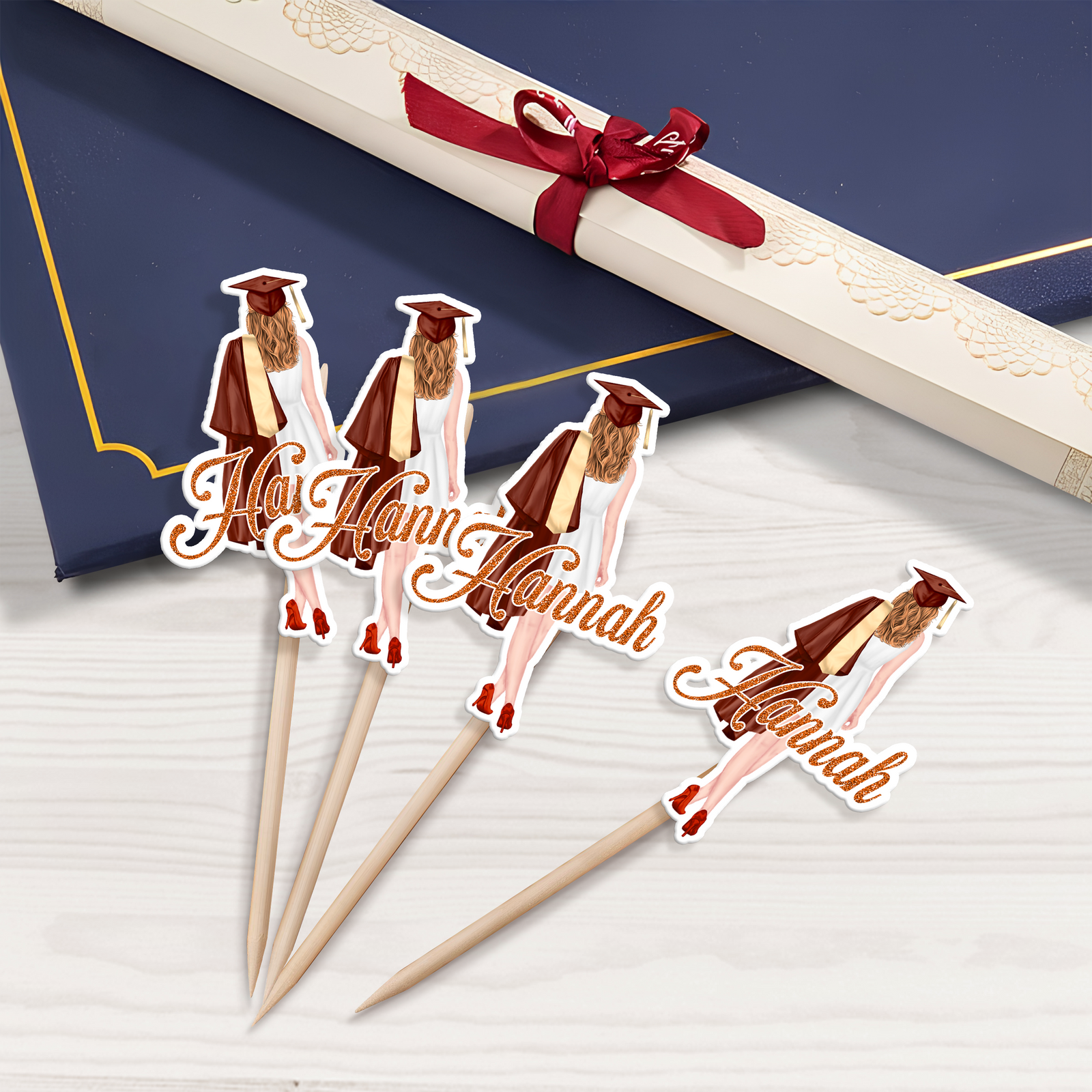 Personalized Graduation Girls Class Of 2026 Cupcake Topper HO82 901394