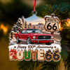 Custom Photo Car Happy 100th Anniversary Route 66 Acrylic Ornament, Personalized Christmas Tree Decoration Gift For Car Lovers LM32 670289