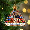 Personalised Family Photo Christmas Tree Acrylic Ornament US 250th Anniversary LM32 669989