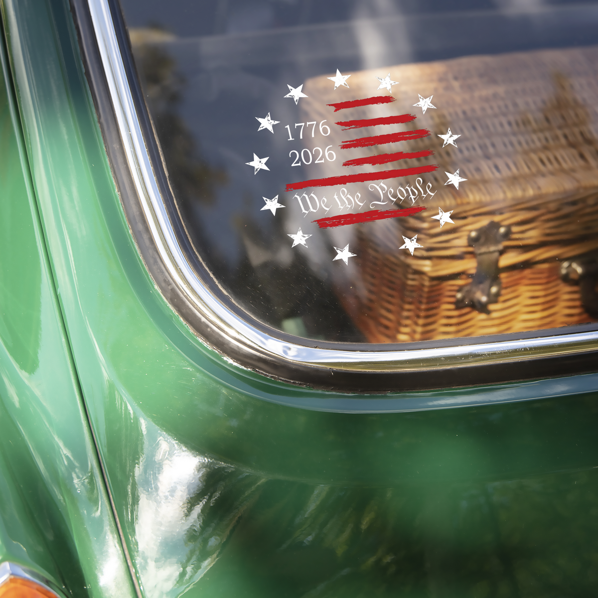 Patriot We The People American Flag 250th Anniversary 1776-2026 Car Window Decal Sticker HO82 901472