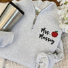 Personalized Teacher Name Embroidered Teacher Quarter Zip Sweatshirt CH07 911984
