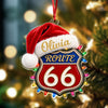 Custom Name Route 66 Acrylic Ornament, Christmas Decor For Car Lover TH10 171279