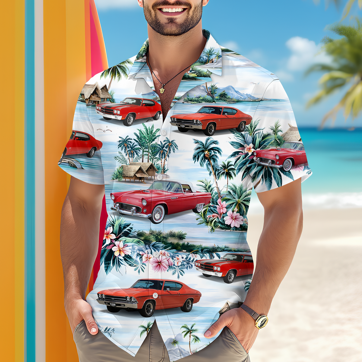 Custom Car Photo Aloha Hawaiian Shirt - Gift for Car Enthusiasts TH10 169463