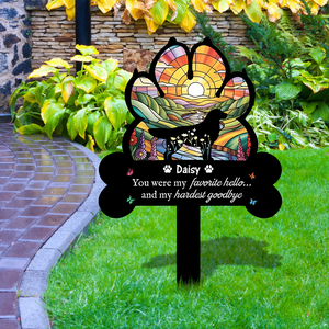 Personalized You Left Paw Prints Forever On Our Hearts - Personalized Garden Stake CH07 896236