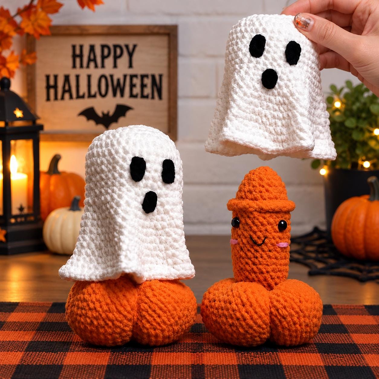 Funny Adult Naughty Spooky Crochet Ghost Halloween Decor, Christmas Decor LM32 670027