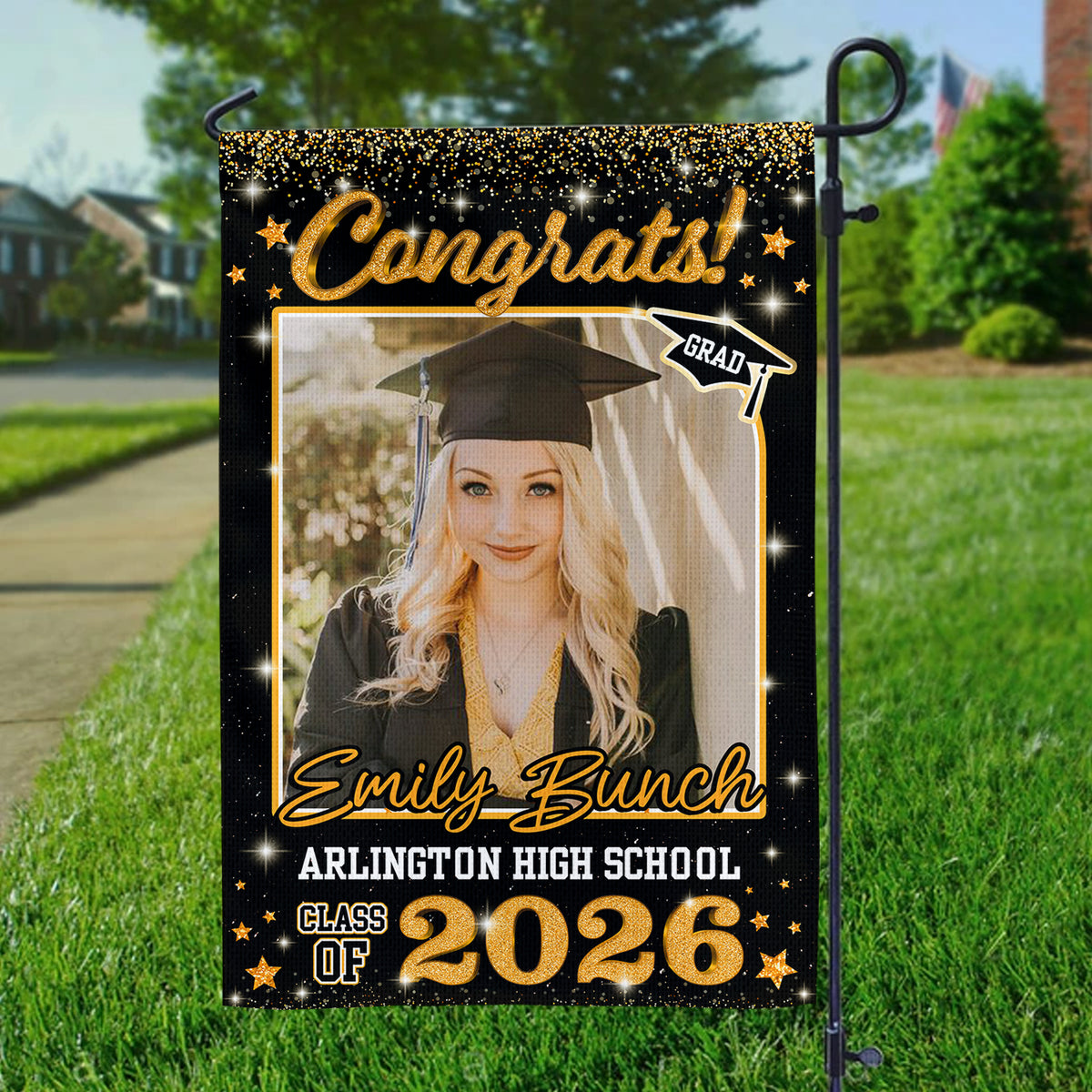 Custom Photo Class of 2026 Garden Flag Congrat Grad Gift, Graduation Decorations CH07 910756