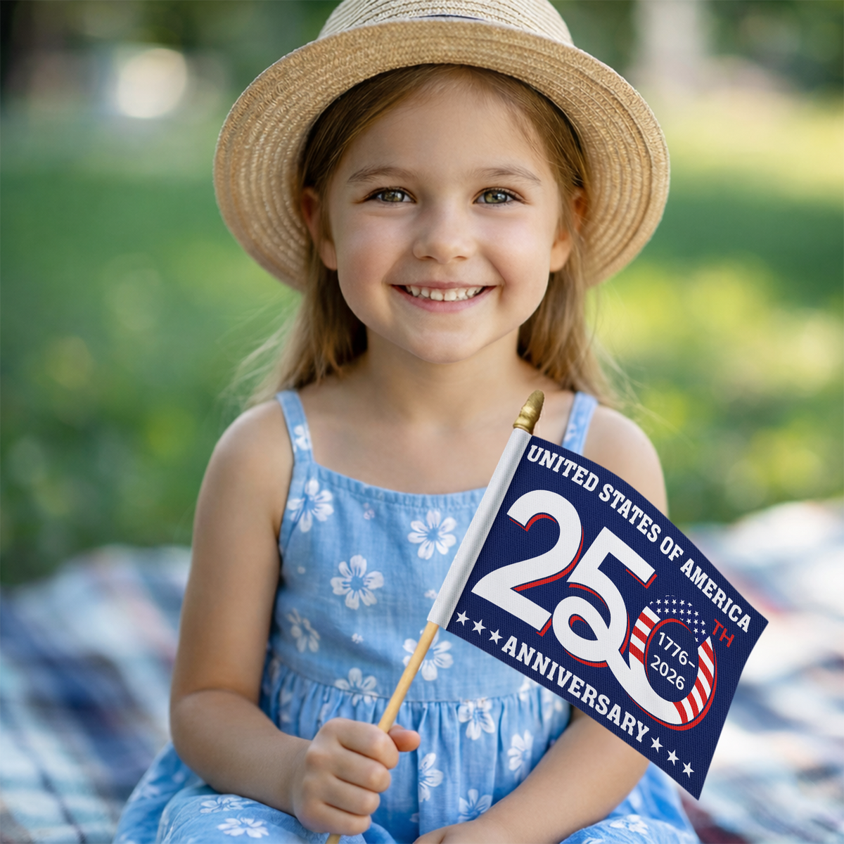 United States Of America 250th Anniversary Handheld Flag HA75 898900