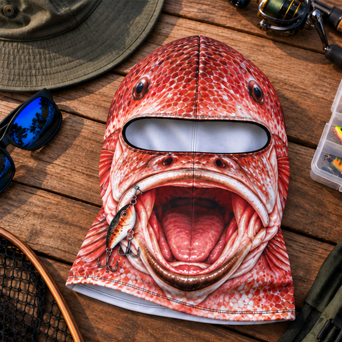 Funny Red Snapper Mask For Fishing Lovers HO82 904032