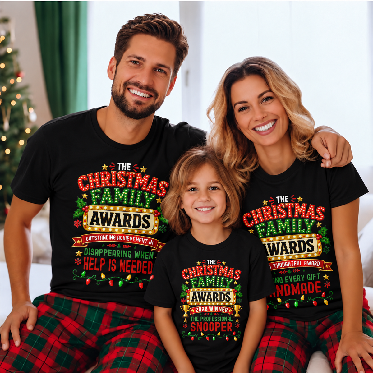 Personalized Christmas Family Awards Matching Shirt Xmas Party Outfit TH10 171577