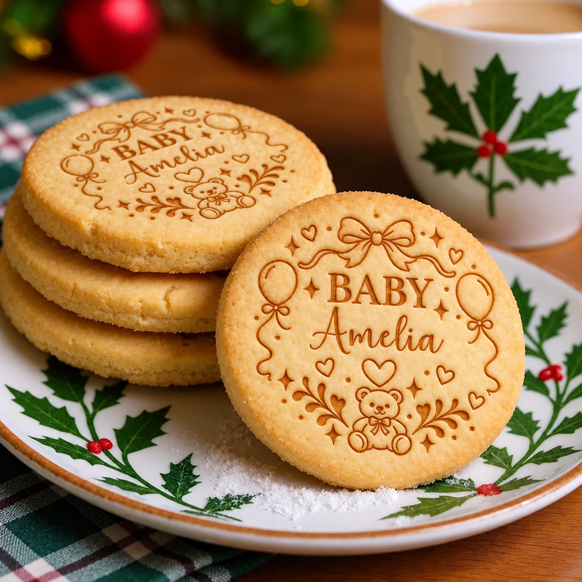 Personalized Baby Name With Heart Cookie Stamp HA75 919640