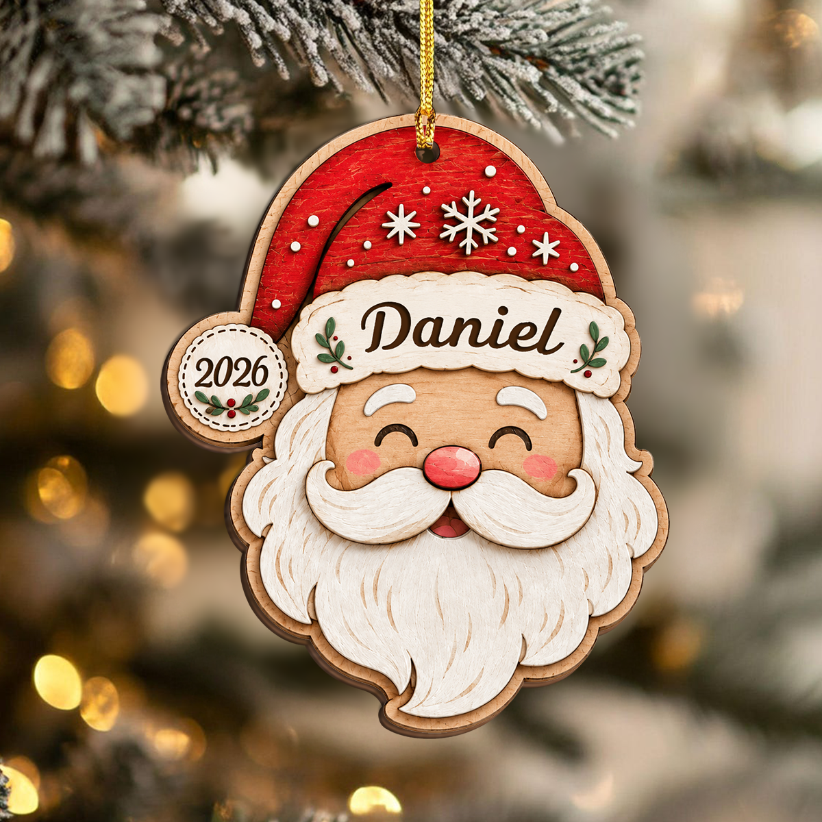 Personalized Custom Name Layer Wood Ornament For Christmas Decor TH10 171149
