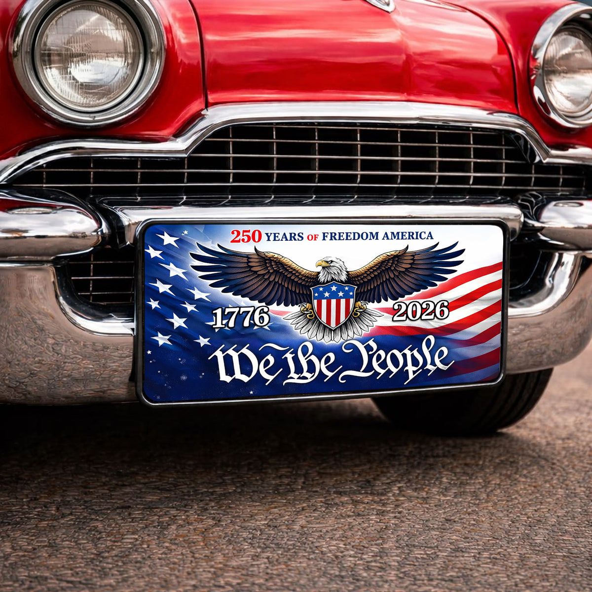 Personalized 250th Anniversary 1776-2026 USA Eagle License Plate HO82 902044