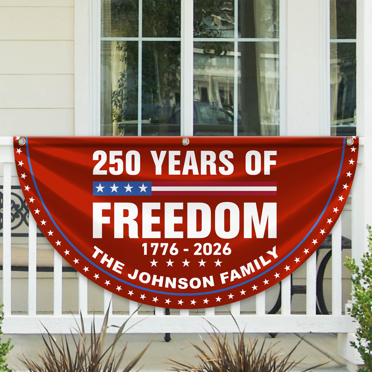 250 Years Of Freedom Custom Family Name Non-Pleated Fan Flag CH07 910234