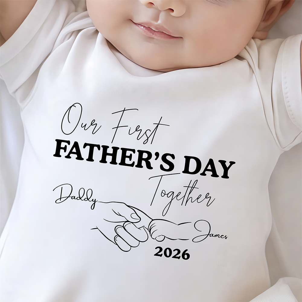 Personalized Our First Father's Day Together Matching Shirt LM32 899979