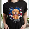 Custom Photo Dog Cat With American Flag Dark Shirt HA75 920656