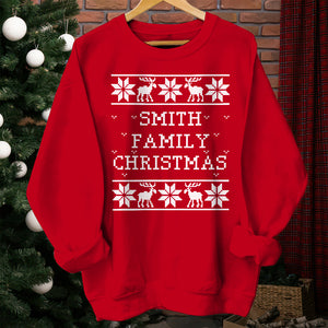 Custom Family Name Christmas Sweatshirt Personalized Gift HO82 893026