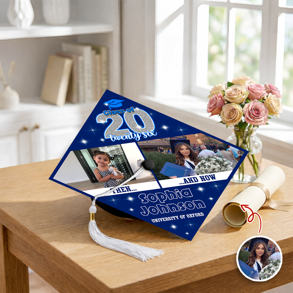 Custom Photo Let's Make Memories All Grown Up Class Of 2026 Graduation Cap Topper HO82 901552